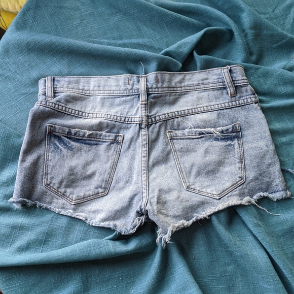 Free People Button-Fly Denim Cut Offs - Picture 3 of 3